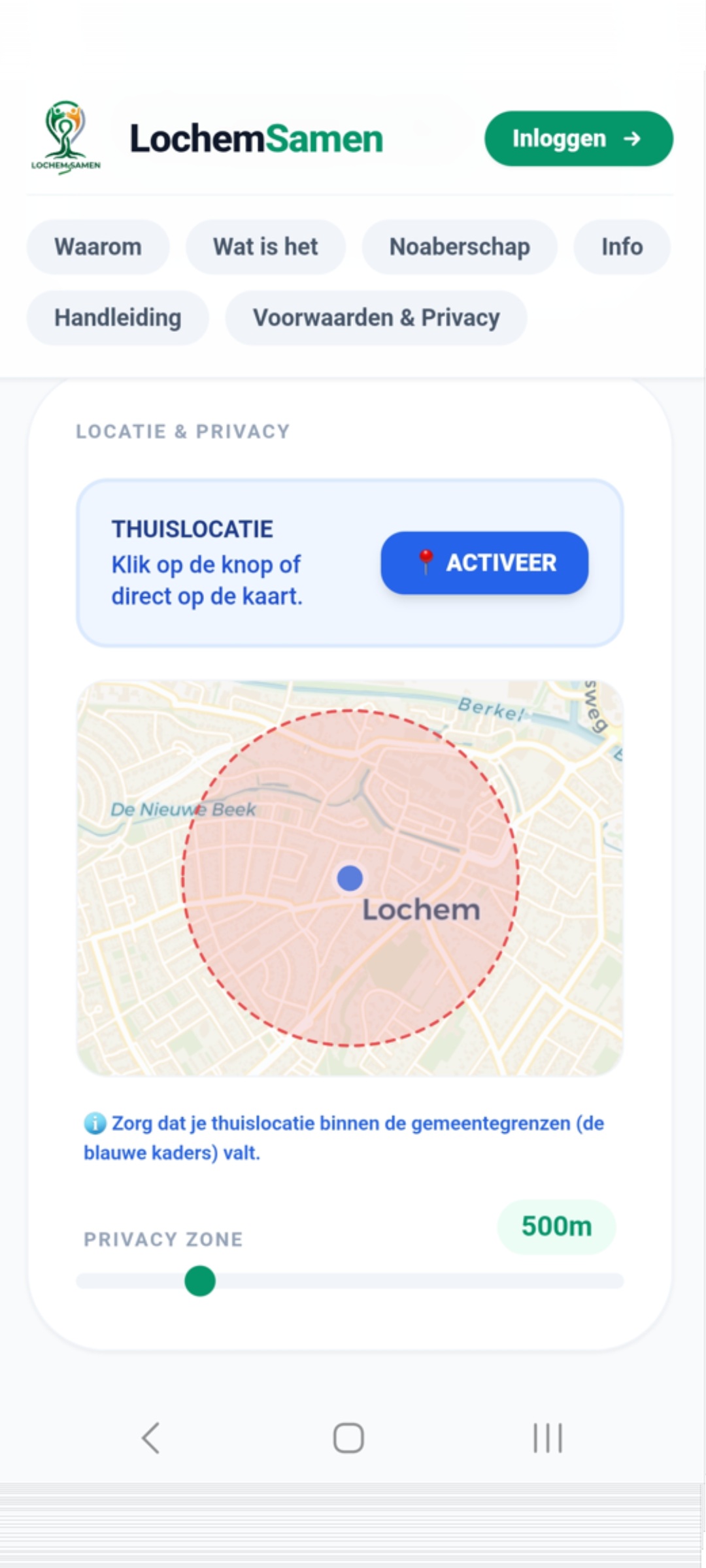 Privacycirkel en profielinstellingen